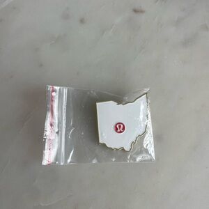 lululemon athletica White and Red Pin